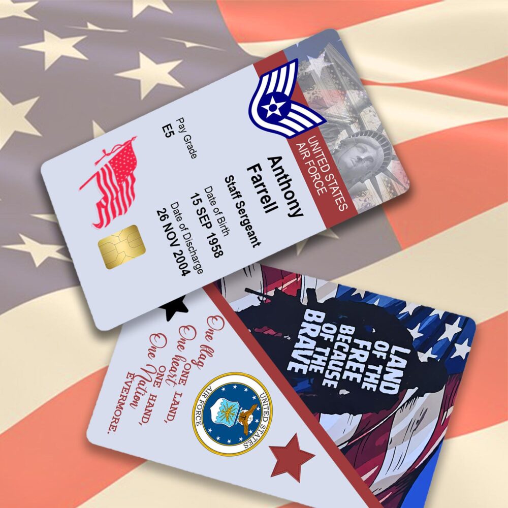 US Air Force , Freedom Over Fear - Printed Metal Card - Image 2