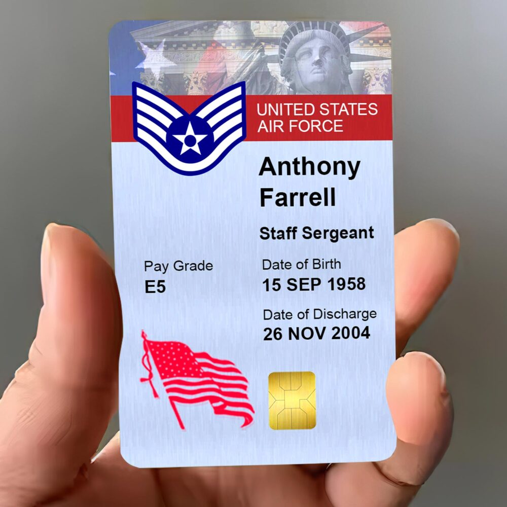 US Air Force , Freedom Over Fear - Printed Metal Card - Image 3