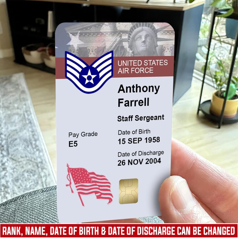 US Air Force , Freedom Over Fear - Printed Metal Card