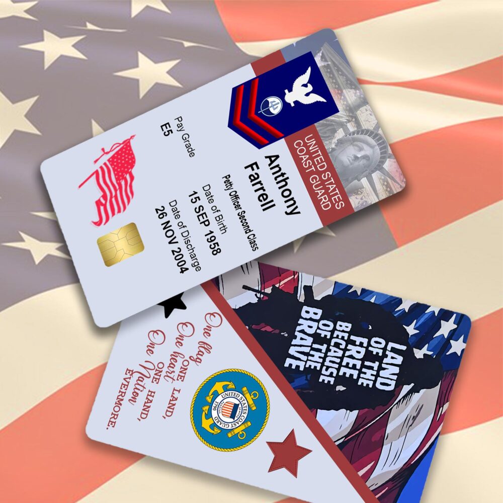 US Coast Guard, E 3 Blue - Printed Metal Card - Image 3