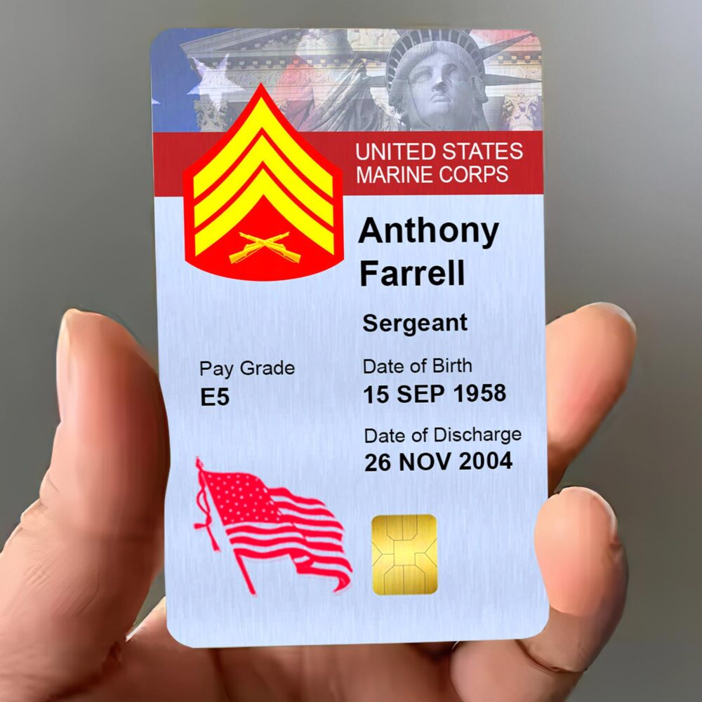 US Marine Corps, Defender of Freedom - Printed Metal Card - Image 3