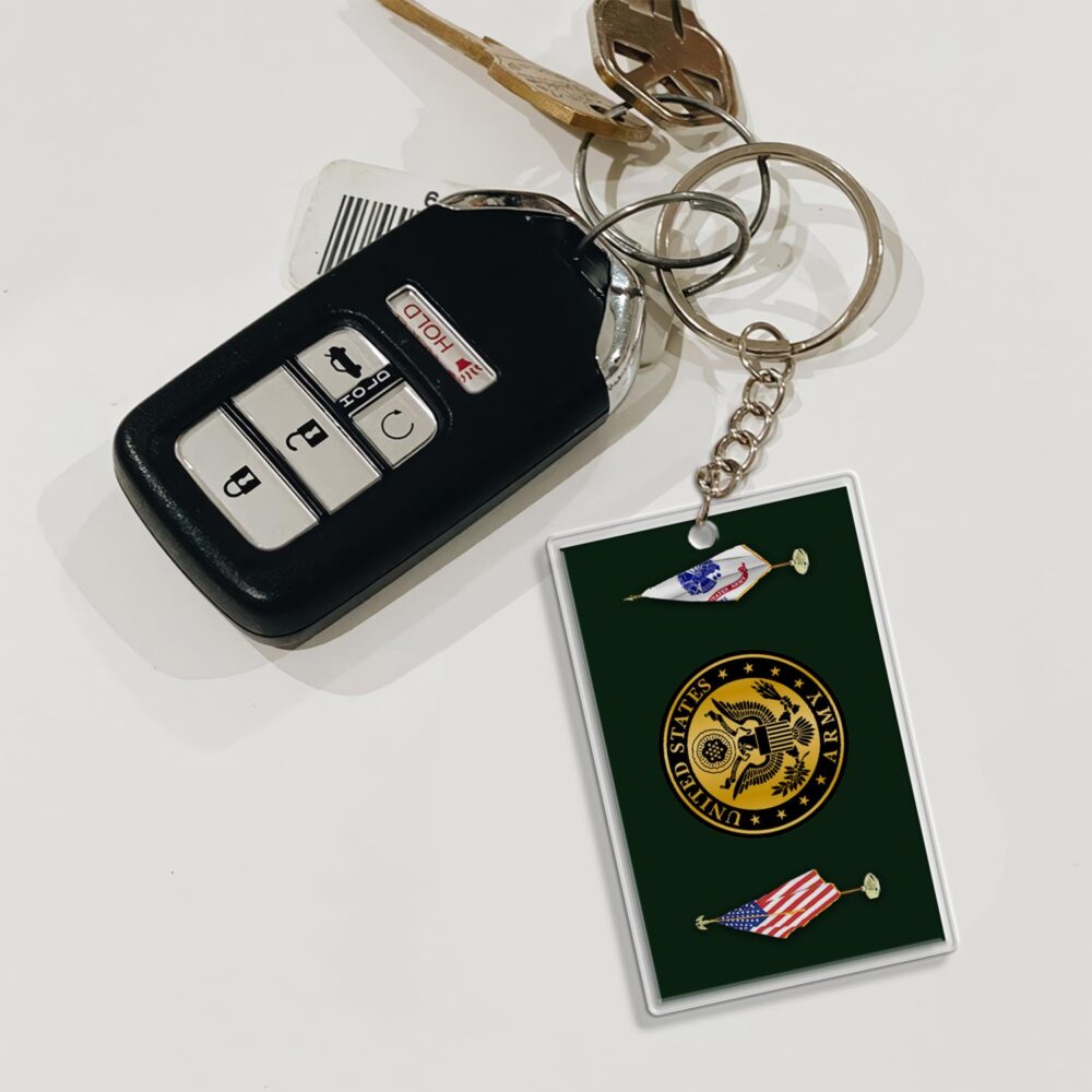 US Army, Honor, Duty, Service - Acrylic Keychain - Image 3