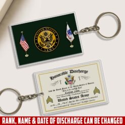 US Army, Honor, Duty, Service - Acrylic Keychain
