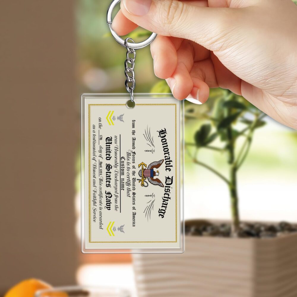 US Navy, Remember - Honor - Respect - Acrylic Keychain - Image 2