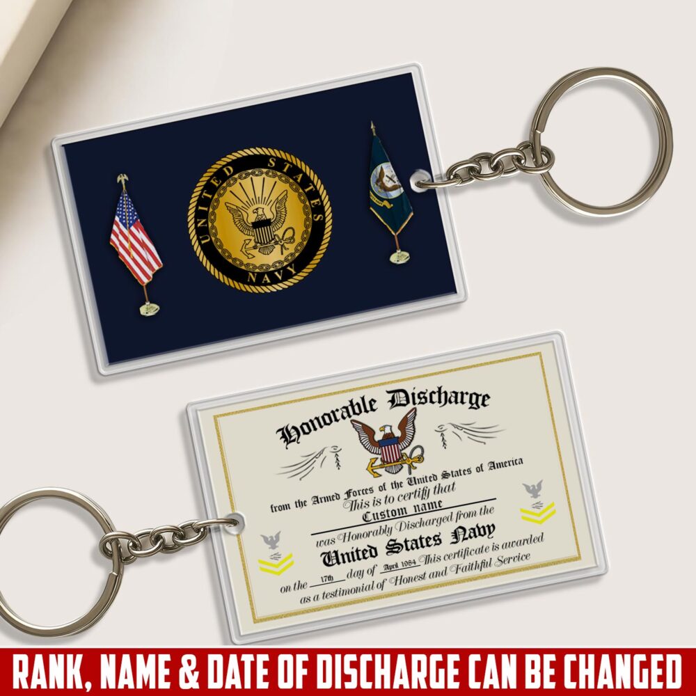 US Navy, Remember - Honor - Respect - Acrylic Keychain