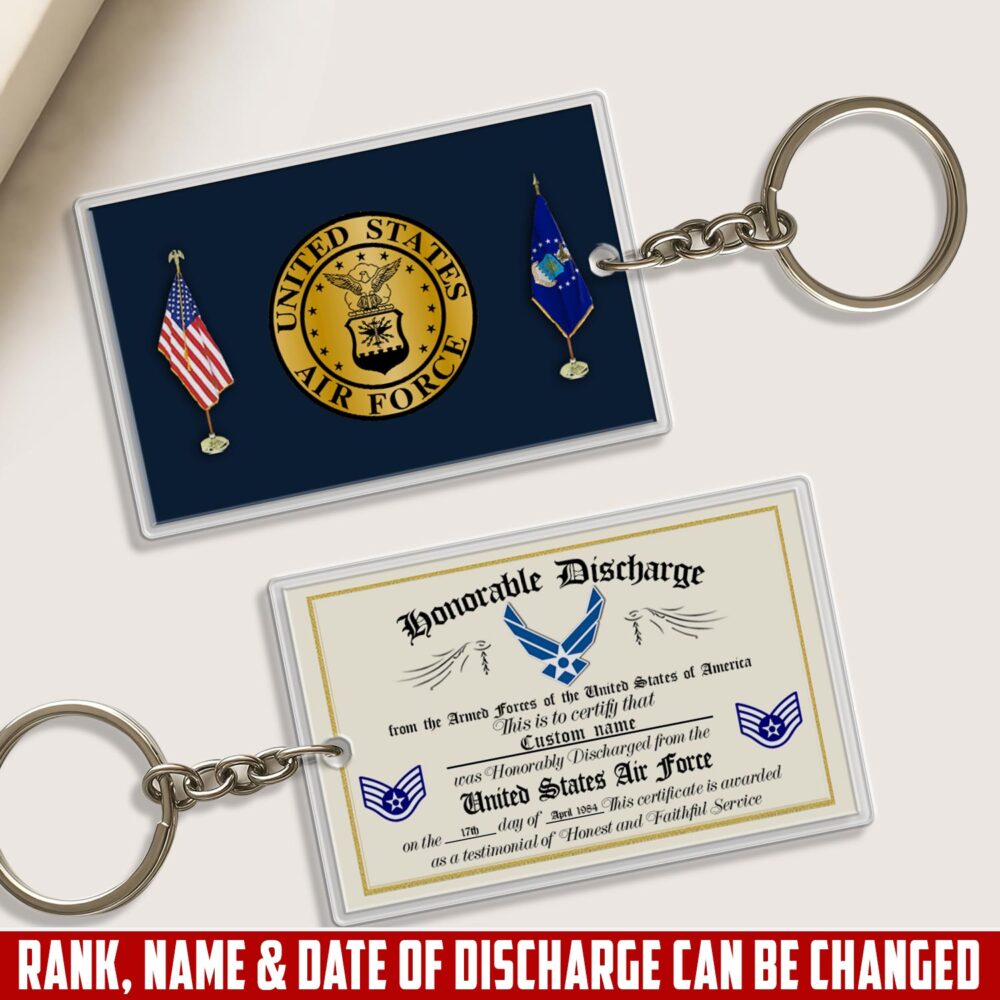 US Air Force, No One Fights Alone - Acrylic Keychain
