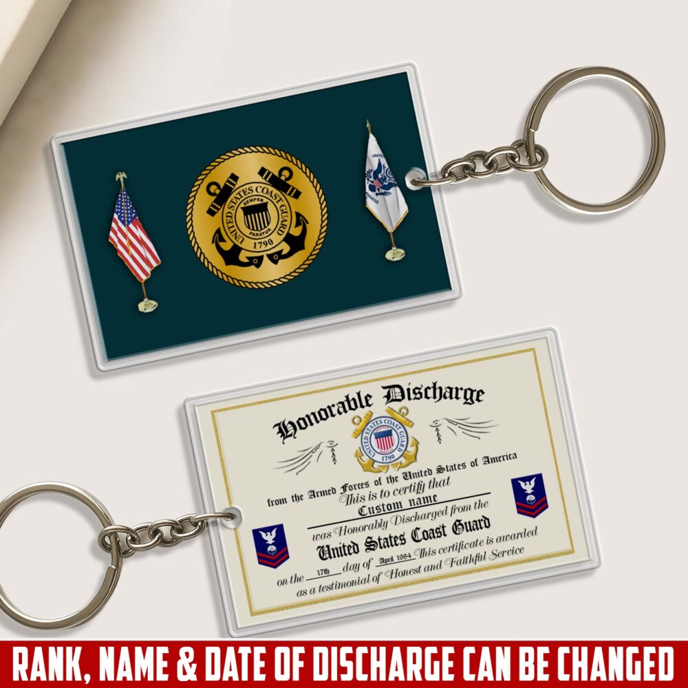 US Coast Guard, Freedom Isn't Free - Acrylic Keychain