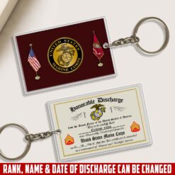US Marine Corps, E 9 Marines Sergeant Major - Acrylic Keychain