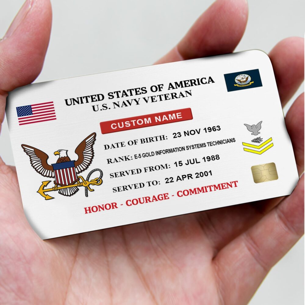 US Navy, Thank a Veteran - Printed Metal Card - Image 3