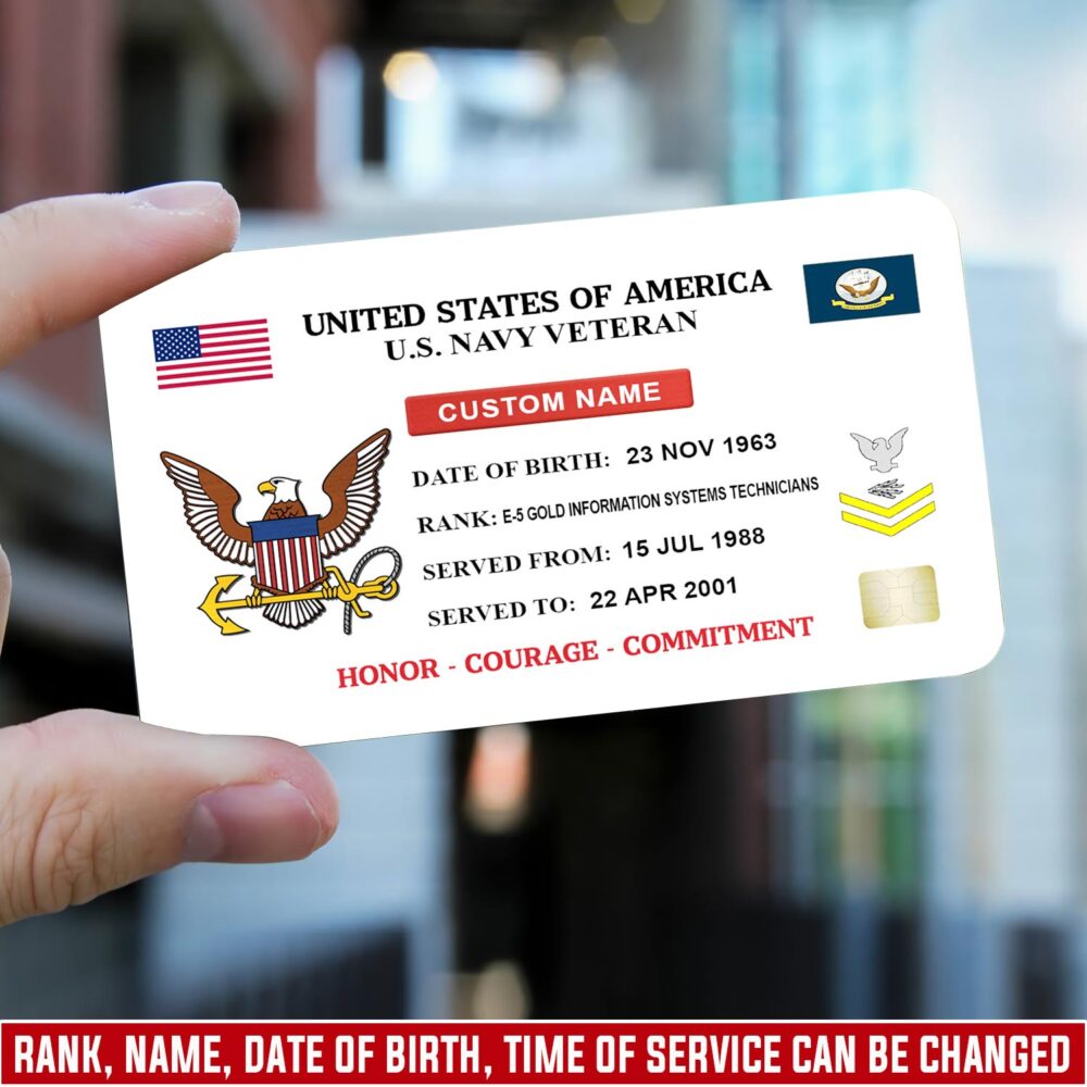 US Navy, Thank a Veteran - Printed Metal Card