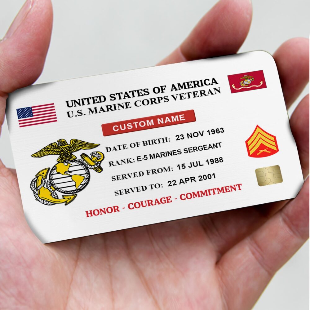 US Marine Corps, I Walked The Walk - Printed Metal Card - Image 3