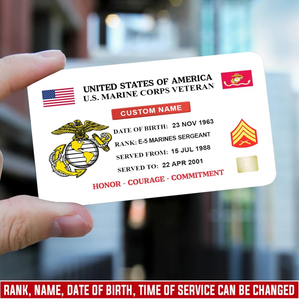US Marine Corps, I Walked The Walk - Printed Metal Card