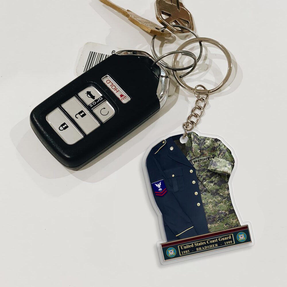 US Coast Guard, E 7 Gold - Acrylic Keychain - Image 3