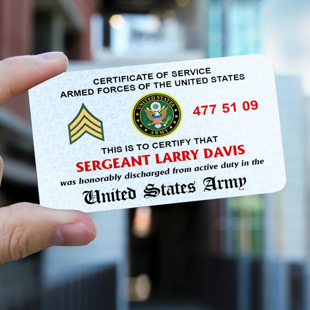 US Army, No One Gets Left Behind - Printed Metal Card - Image 2