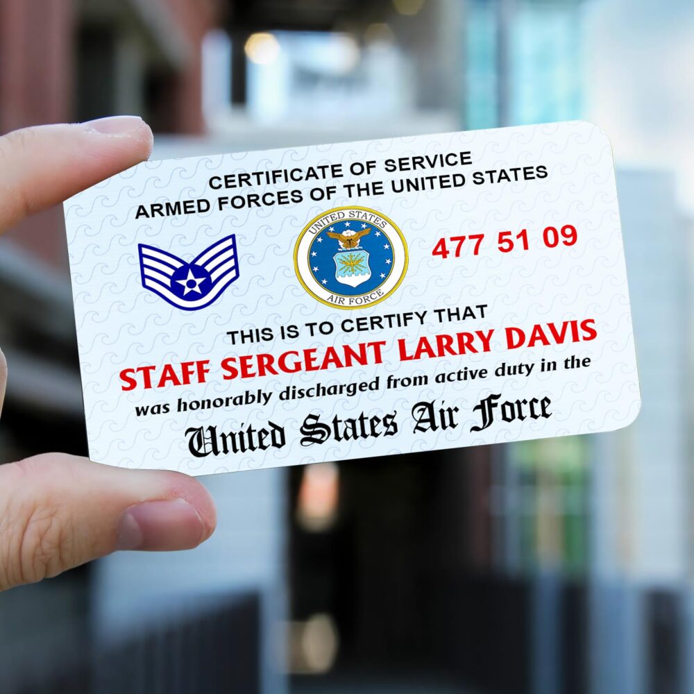 US Air Force , Always Remember, Never Forget - Printed Metal Card - Image 2