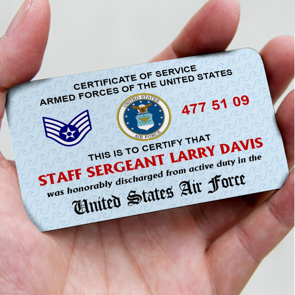 US Air Force , Always Remember, Never Forget - Printed Metal Card - Image 3