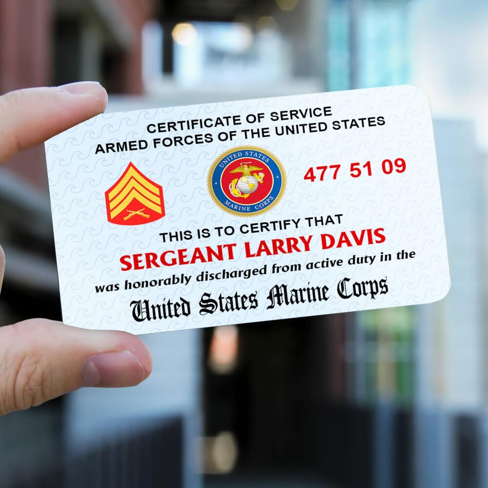 US Marine Corps, The Jarheads - Printed Metal Card - Image 2