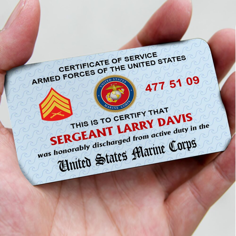 US Marine Corps, The Jarheads - Printed Metal Card - Image 3