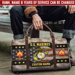 US Marine Corps, O 2 Marines First Lieutenant - Travel Bag - Size L: 20.4 x 9.4 x 10.2 inches