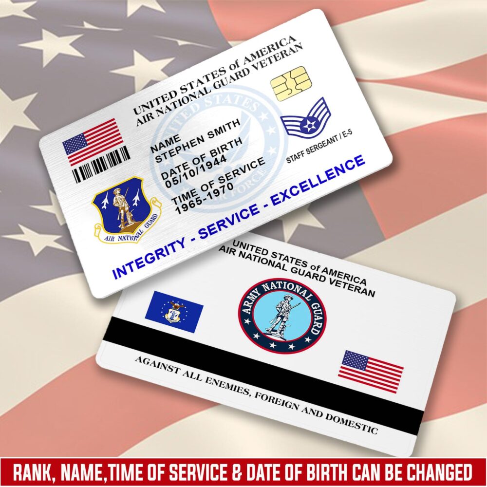 Air National Guard, Honor The Fallen - Printed Metal Card - Image 2