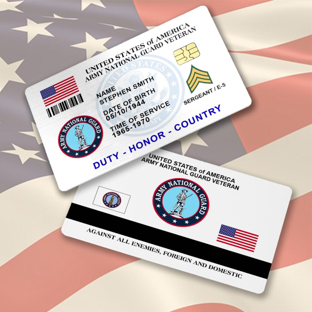 Army National Guard, Served With Pride - Printed Metal Card - Image 2