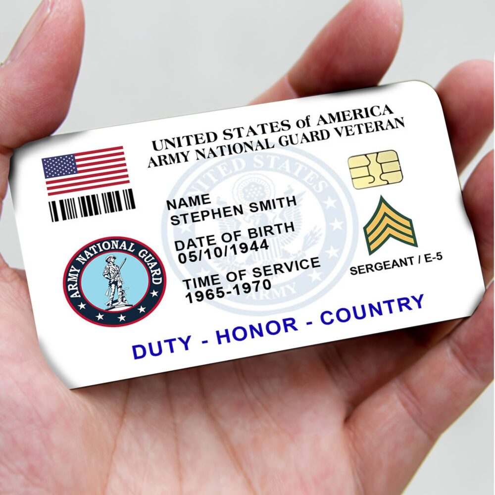 Army National Guard, Served With Pride - Printed Metal Card - Image 3