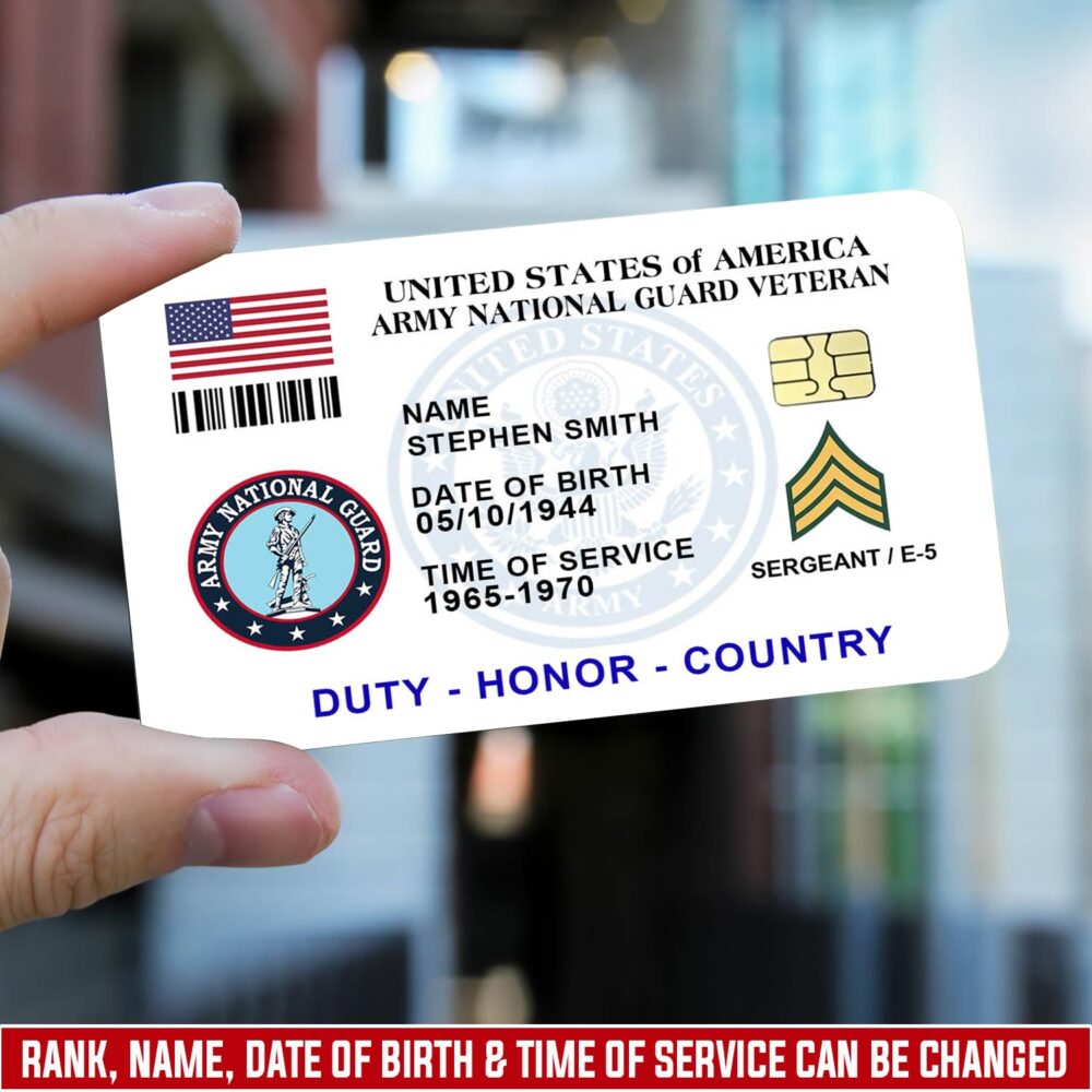 Army National Guard, Served With Pride - Printed Metal Card