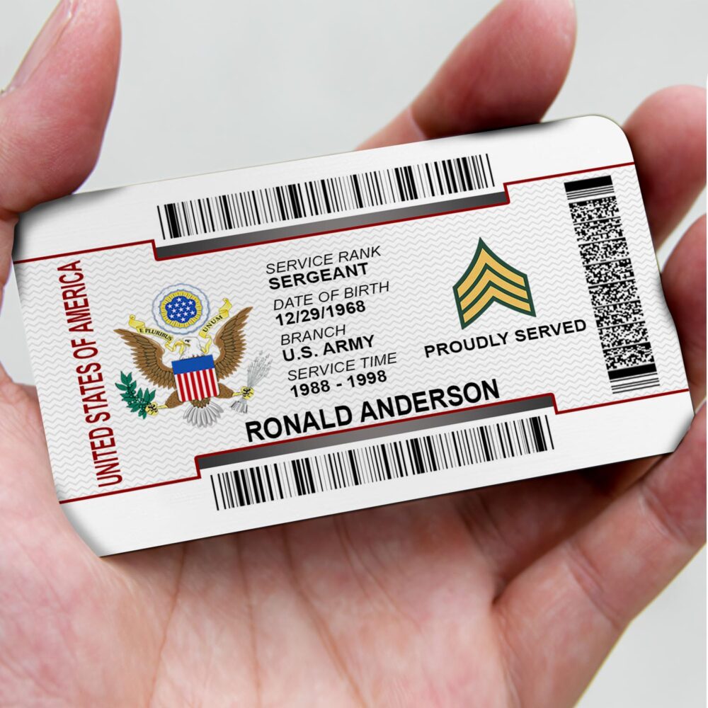 US Army - Printed Metal Card - Image 3