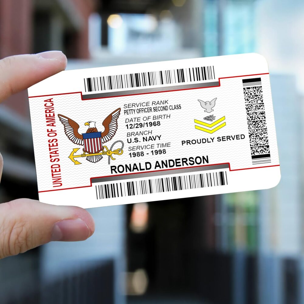 US Navy, Once A Sailor, Always A Sailor - Printed Metal Card - Image 2