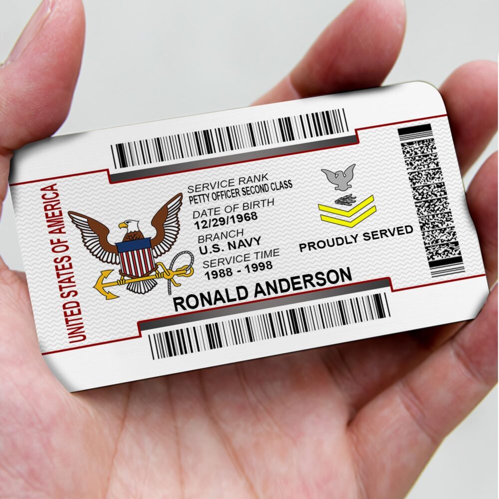 US Navy, Once A Sailor, Always A Sailor - Printed Metal Card - Image 3