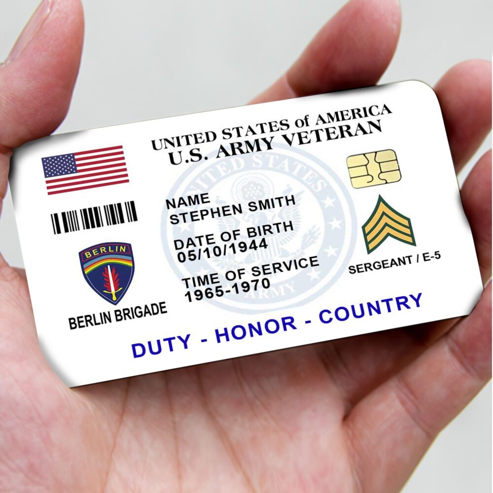 Army Division, O 4 Army Major - Printed Metal Card - Image 3