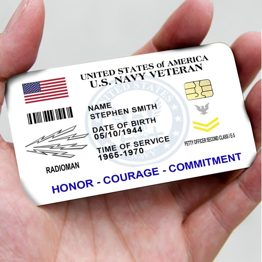 Navy Rating, E 2 Blue - Printed Metal Card - Image 3