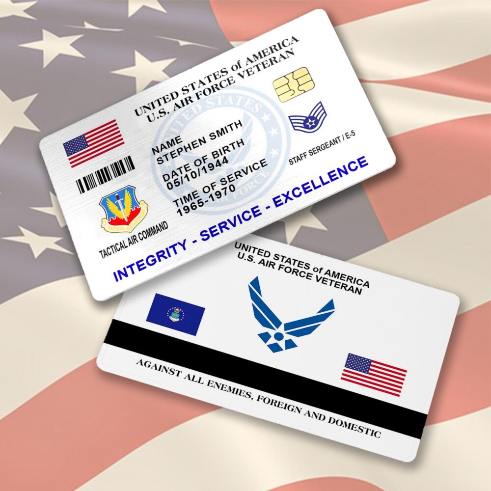 Air Force Command, No One Fights Alone - Printed Metal Card - Image 2