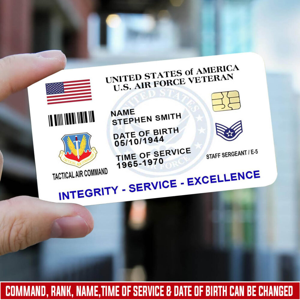 Air Force Command, No One Fights Alone - Printed Metal Card