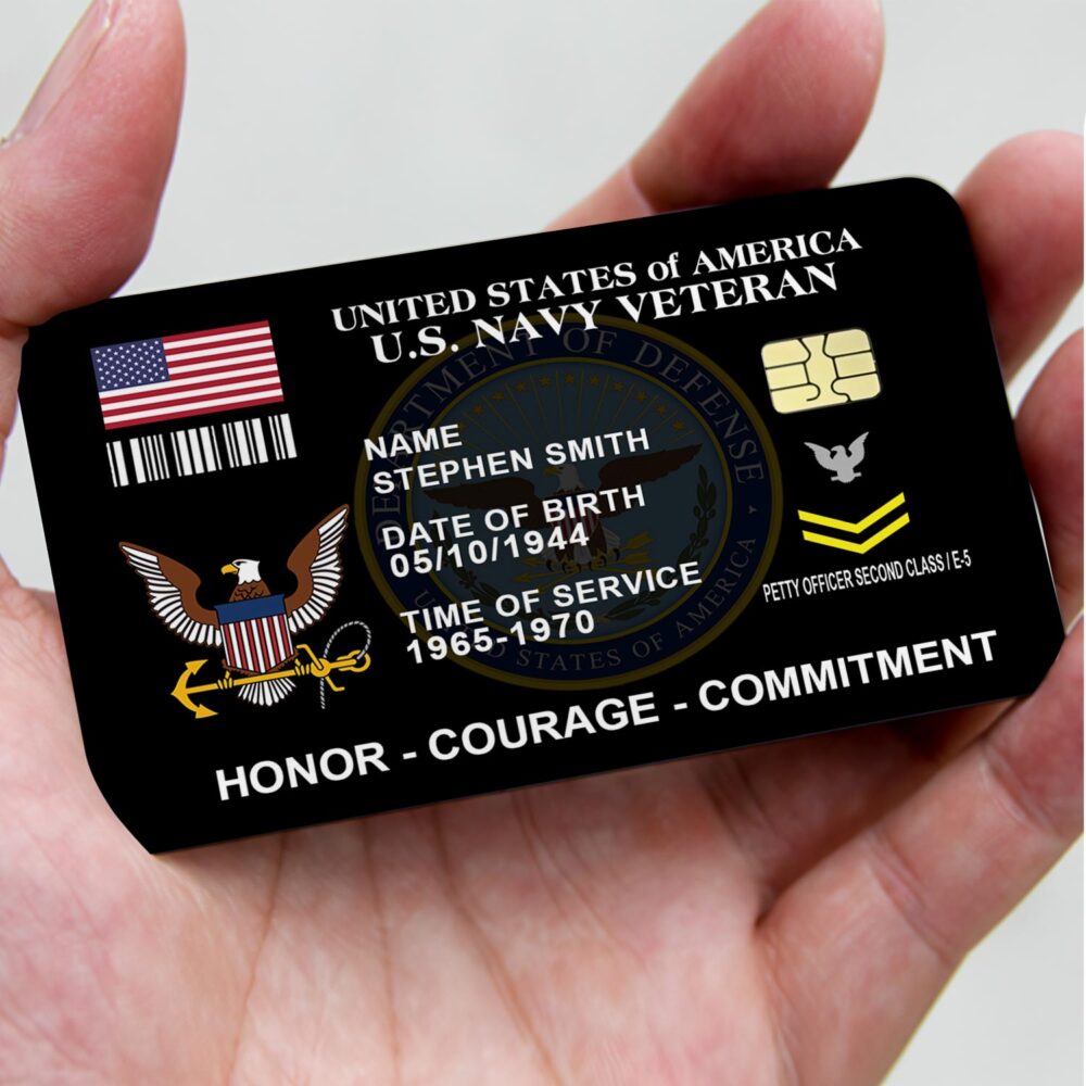 US Navy, E 6 Gold - Printed Metal Card - Image 3