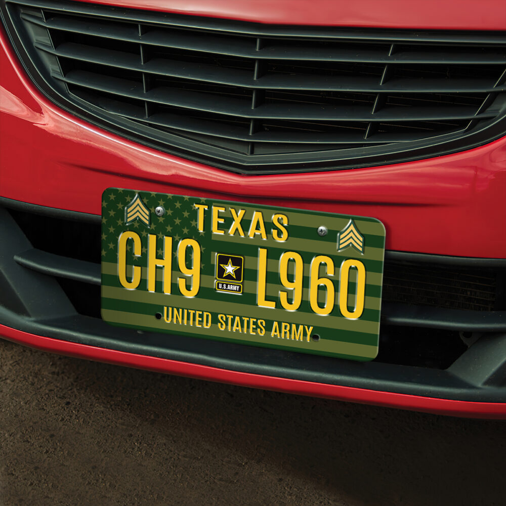 US Army, E 7 Army Sergeant First Class - License Plate - Image 3