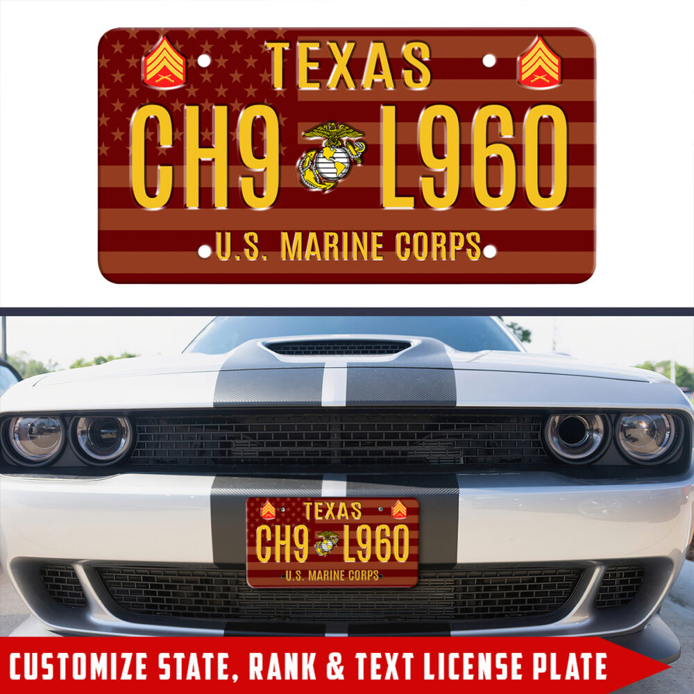 US Marine Corps, O 4 Marines Major - License Plate