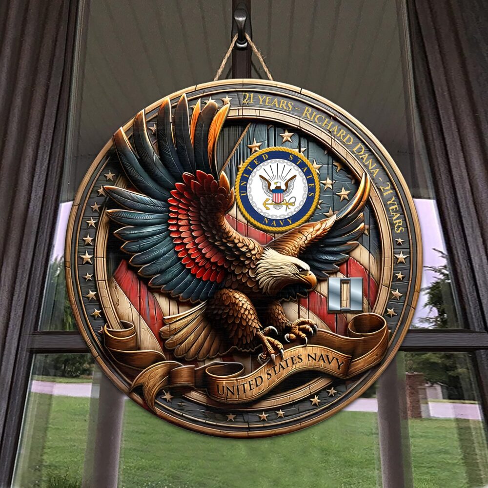 US Navy - 2 Layers Wooden Sign 12x12in - THWSCustom250608