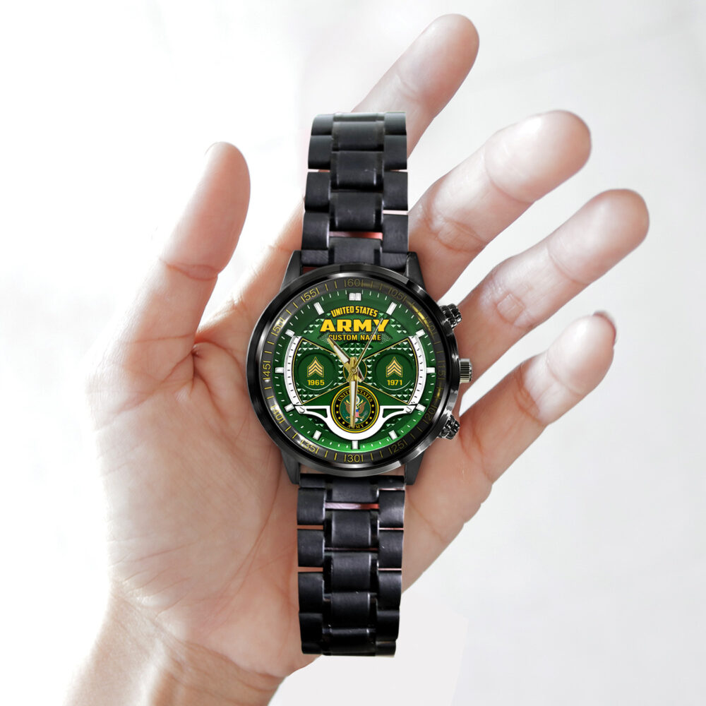 US Army, W 4 Army Chief Warrant Officer 4 - Black Stainless Steel Watch - Image 2