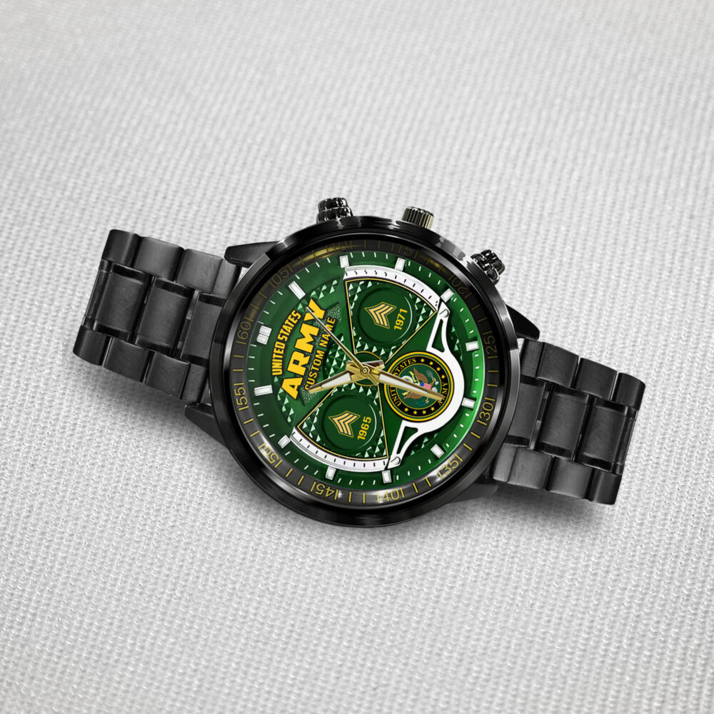 US Army, W 4 Army Chief Warrant Officer 4 - Black Stainless Steel Watch - Image 3