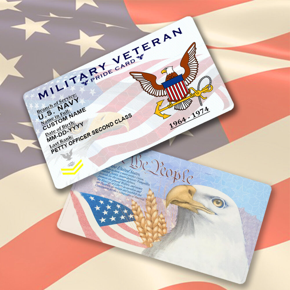US Navy, E 4 Red - Printed Metal Card - Image 2