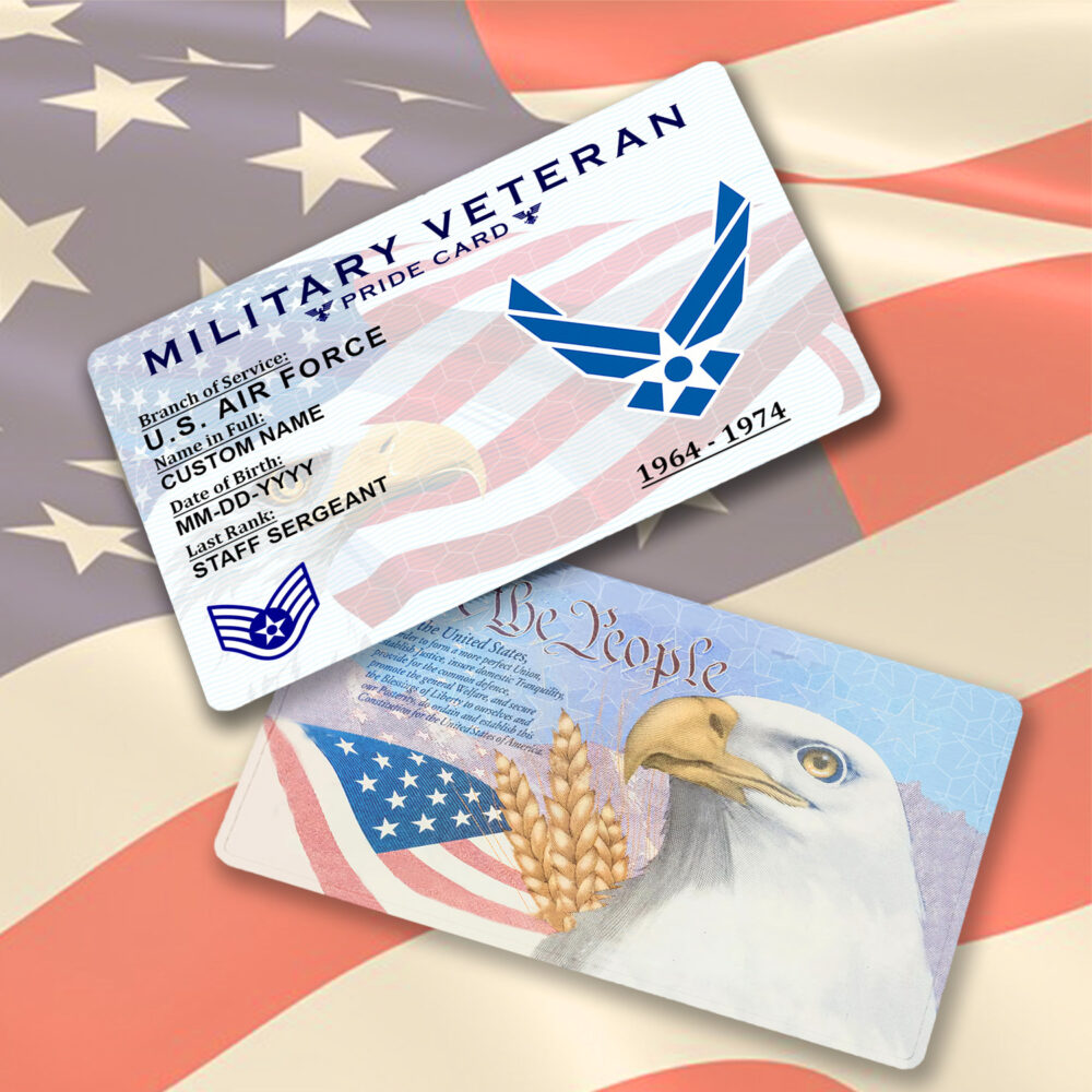 US Air Force , E 3 Air Force Airman First Class - Printed Metal Card - Image 2