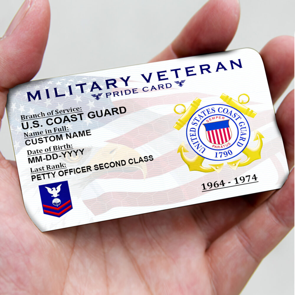 US Coast Guard, E 3 Red - Printed Metal Card - Image 3