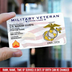 US Marine Corps, Honor, Duty, Service - Printed Metal Card