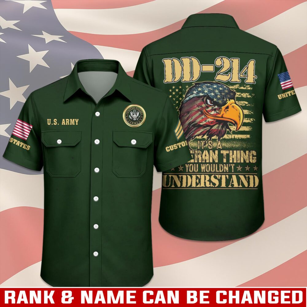 US Army, Honor, Duty, Service - Cargo Shirt