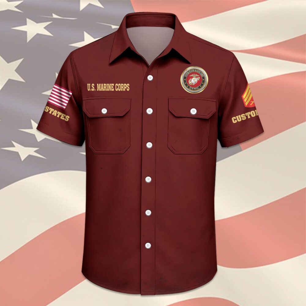 US Marine Corps, No One Fights Alone - Cargo Shirt - Image 3