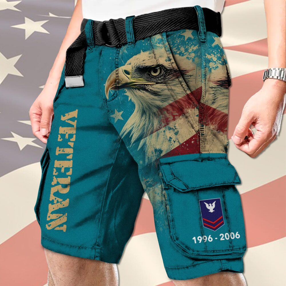 US Coast Guard, American By Birth, Veteran By Choice - Cargo Shorts (Belt Excluded) - Image 3