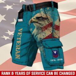 US Coast Guard, American By Birth, Veteran By Choice - Cargo Shorts (Belt Excluded)