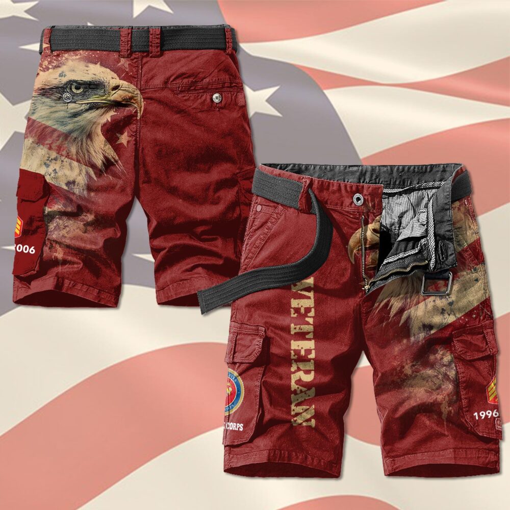 US Marine Corps, Honoring All Who Served - Cargo Shorts (Belt Excluded) - Image 2