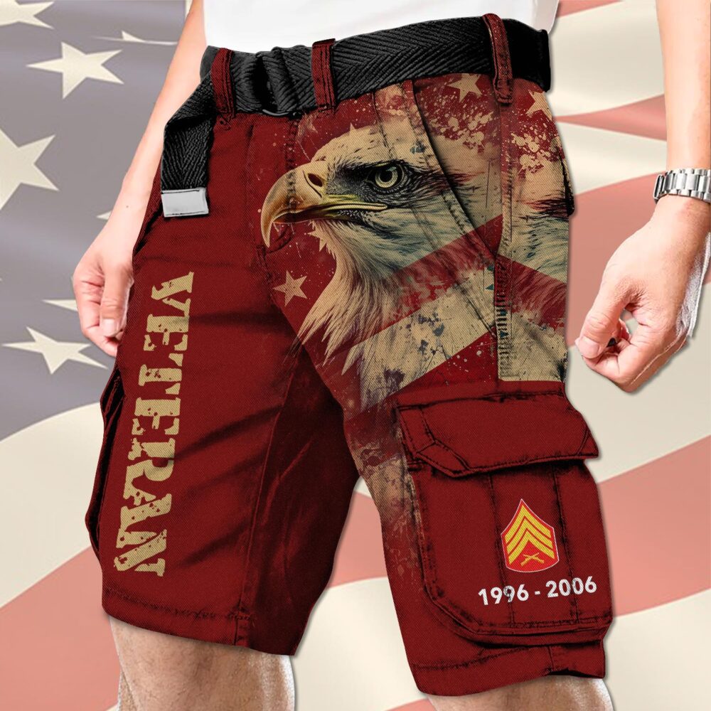US Marine Corps, Honoring All Who Served - Cargo Shorts (Belt Excluded) - Image 3